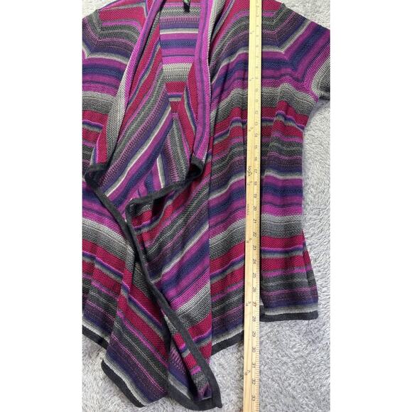 Ralph Lauren Womens Waterfall Cardigan 1X Multicolor Linen Blend Purple Red Boho - Picture 5 of 9